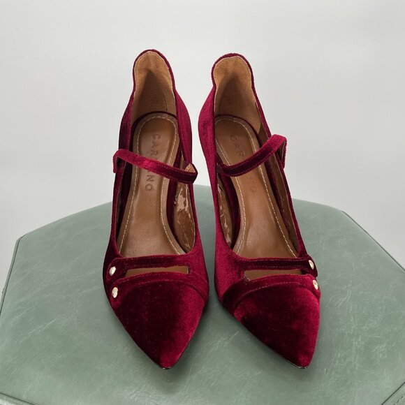 Vintage Carrano Velvet Heels made in Brazil Size 41 US 10 - Picture 7 of 8